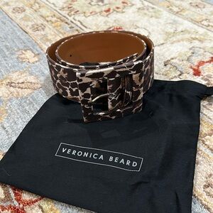 Veronica Beard Cheetah print belt